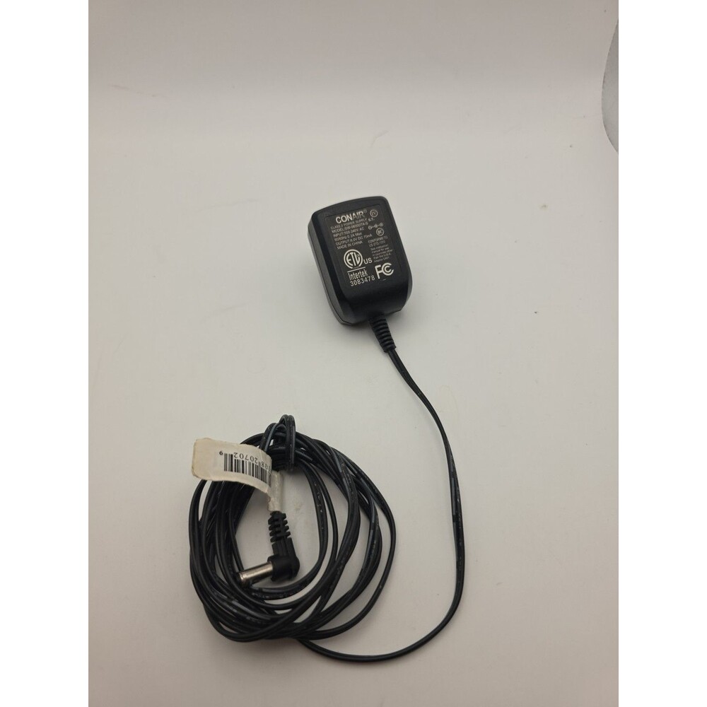 Conair SW-060007A-S 6V AC/DC Adapter Black US Plug Barrel Connector